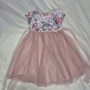 DORISSA Pink and Silver Floral Dress